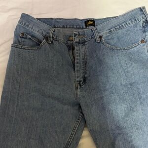 Lee Men's Denim Blue Straight Jeans